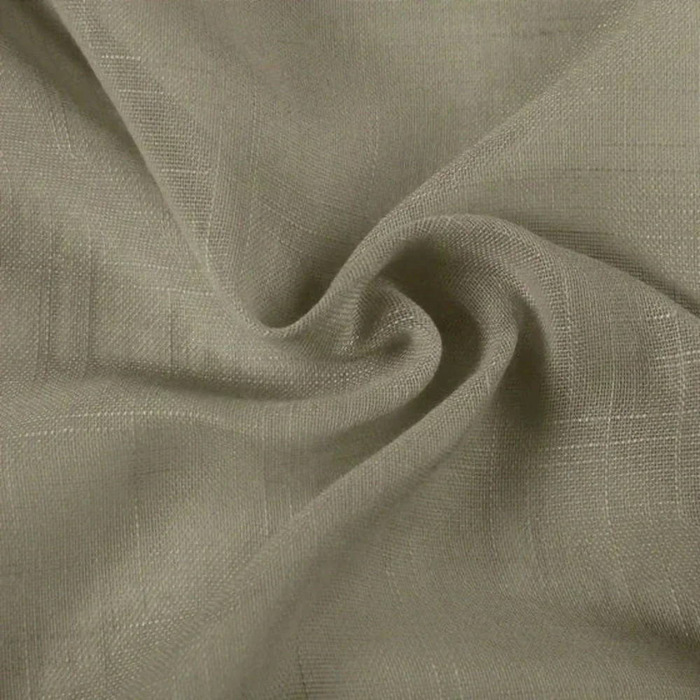 TwoPages Flynn Airy Light Linen‎ Sheer Curtain Pleated Sandstone (1) 100
